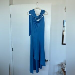 Alice & Olivia Blue Spaghetti Strap Dress w/ tie piece
